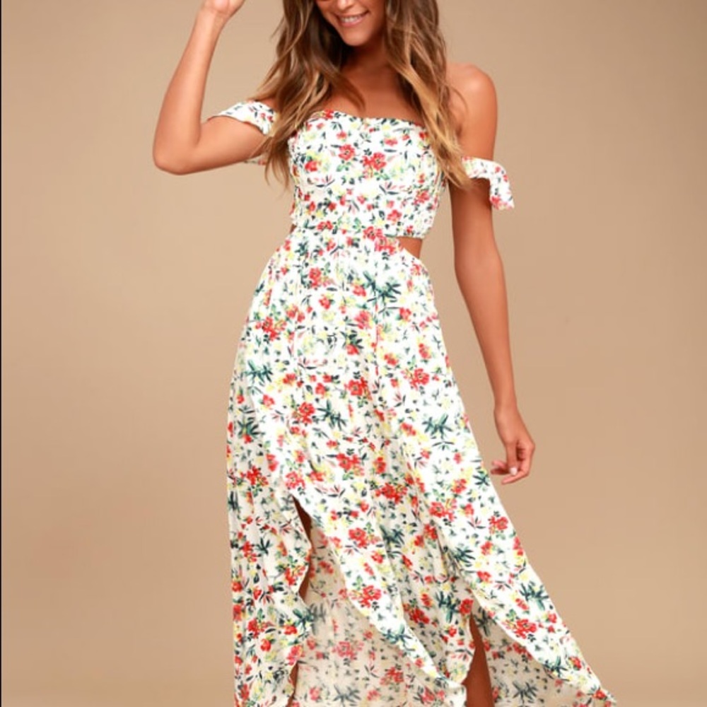 Lulu’s Off the Shoulder Floral Dress